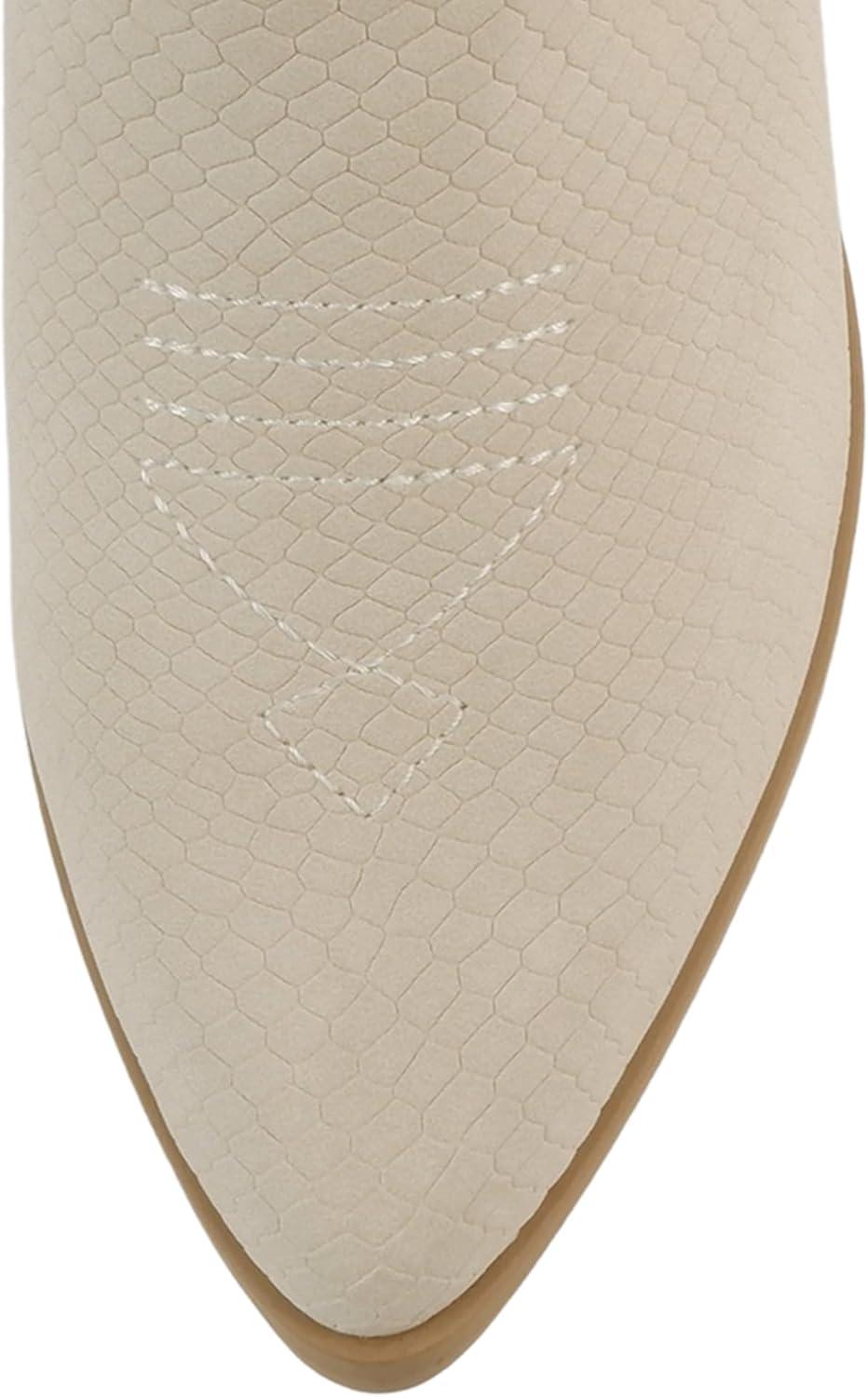 imageSoda BLAZING  Women Western Bootie Pointe Toe with Low Heel Wide Fit AvailableCobraNude Pu