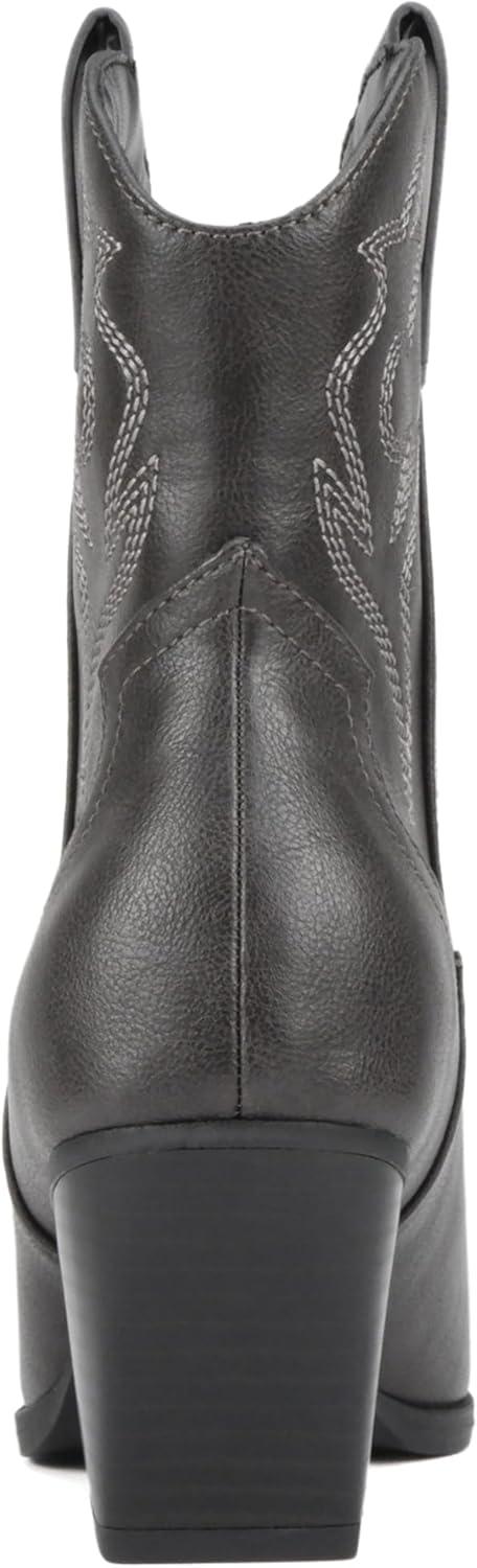 imageSoda BLAZING  Women Western Bootie Pointe Toe with Low Heel Wide Fit AvailableDk Grey Pu