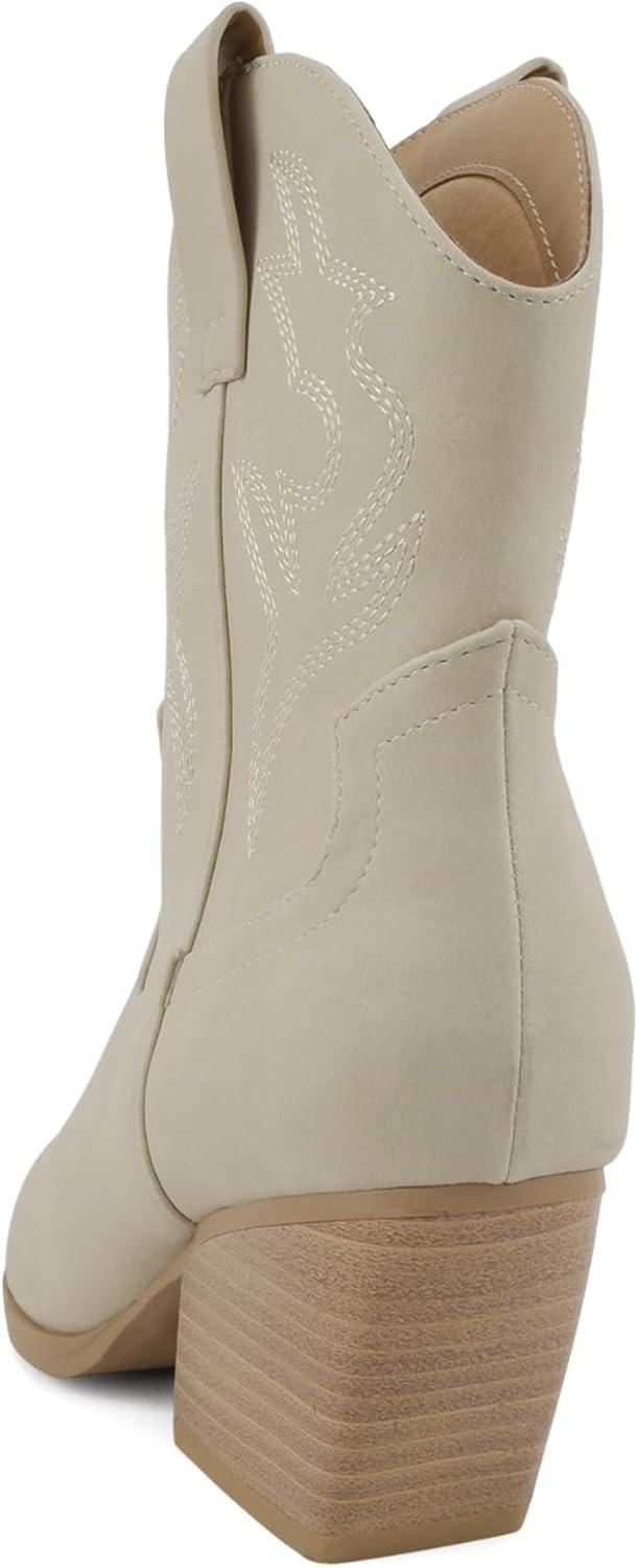 imageSoda BLAZING  Women Western Bootie Pointe Toe with Low Heel Wide Fit AvailableSand Nubuck