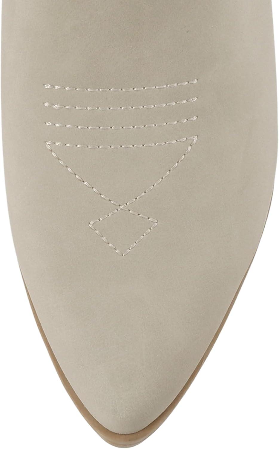 imageSoda BLAZING  Women Western Bootie Pointe Toe with Low Heel Wide Fit AvailableSand Nubuck