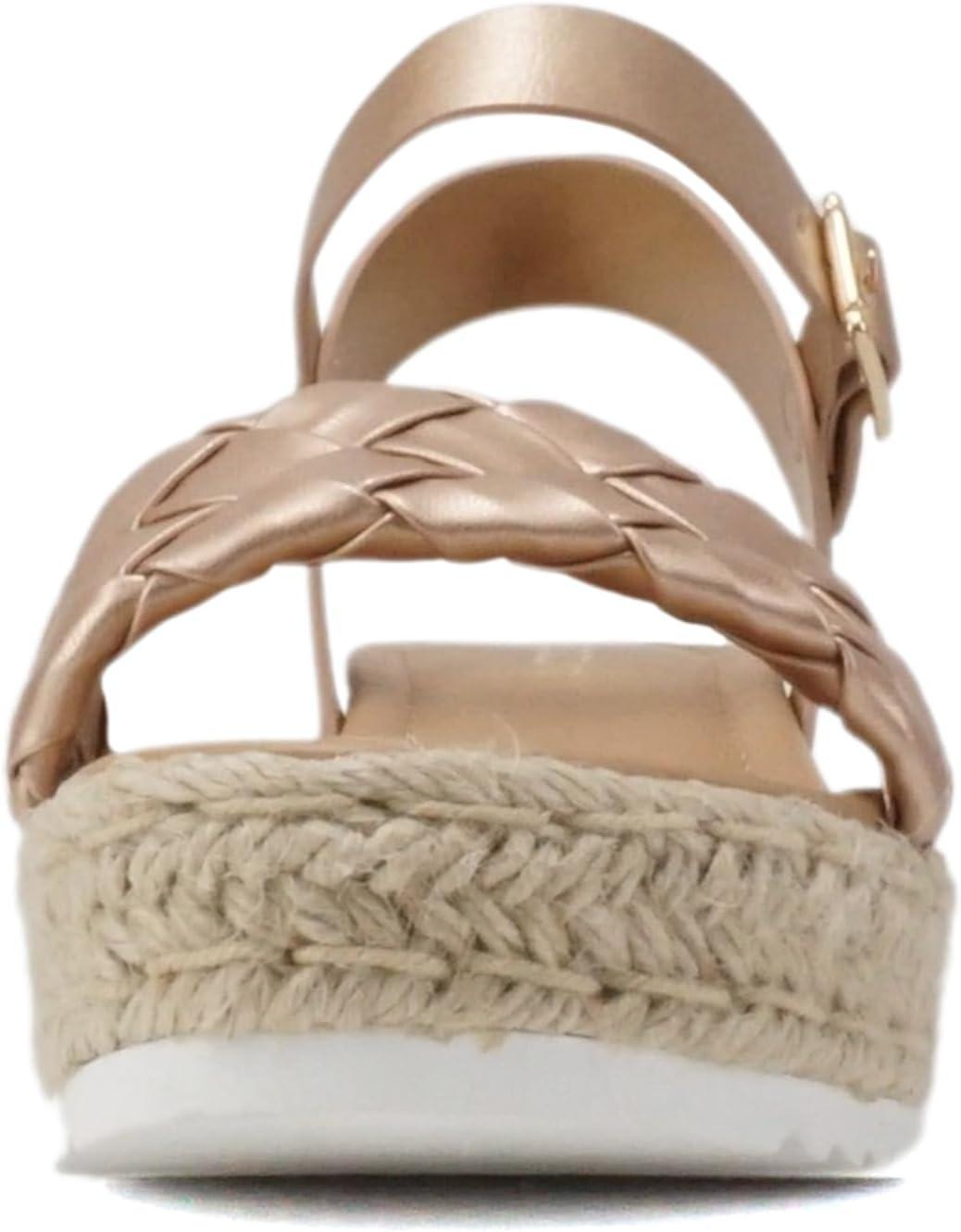 imageSoda CLIP  Women Open Toe Ankle Strap Platform Espadrille SandalBraided Penny