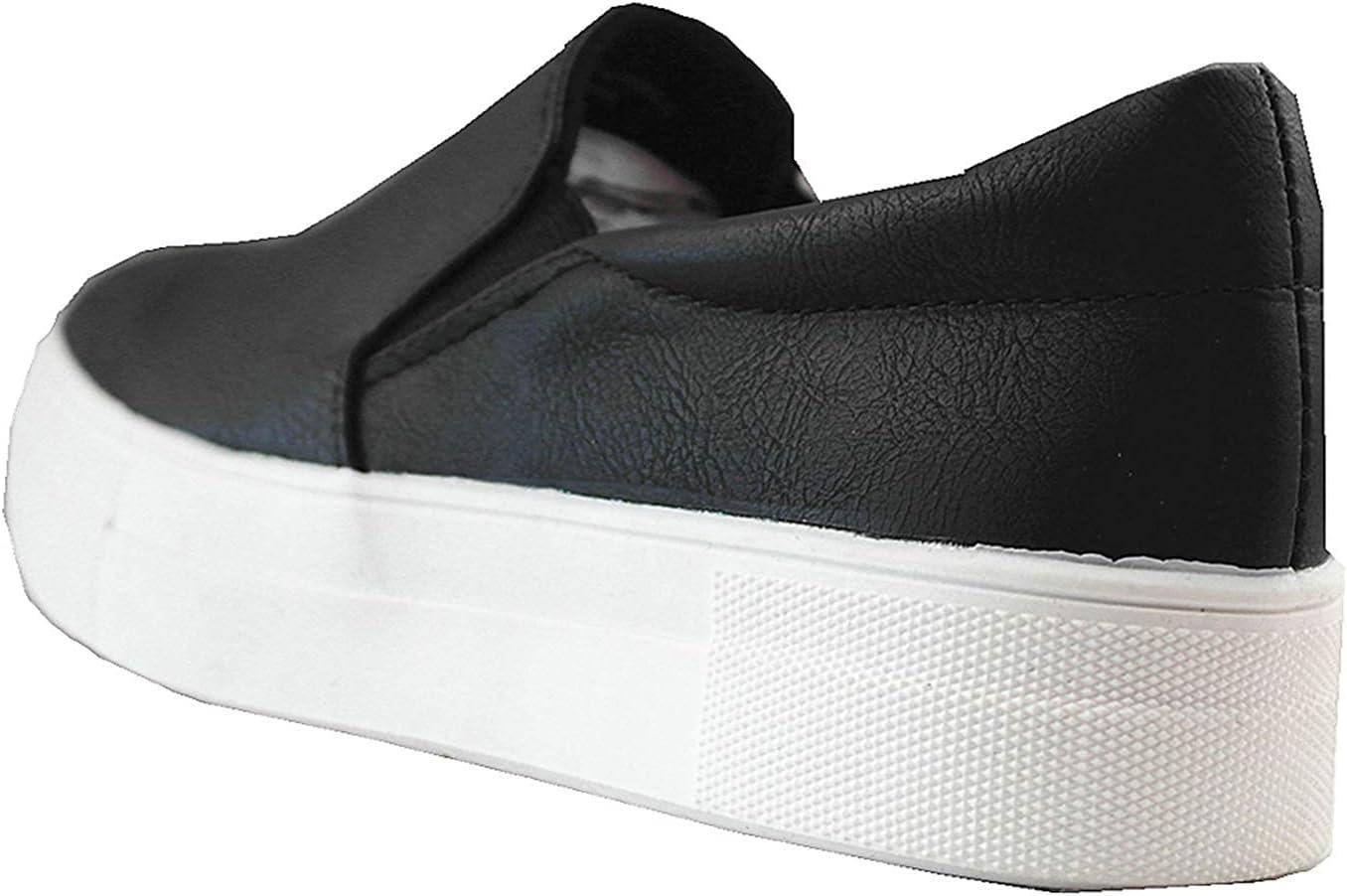 imageSoda Croft  Slip On Perforated Double Layer Foam Padded Cushion Sock Fashion SneakersBlack Puh