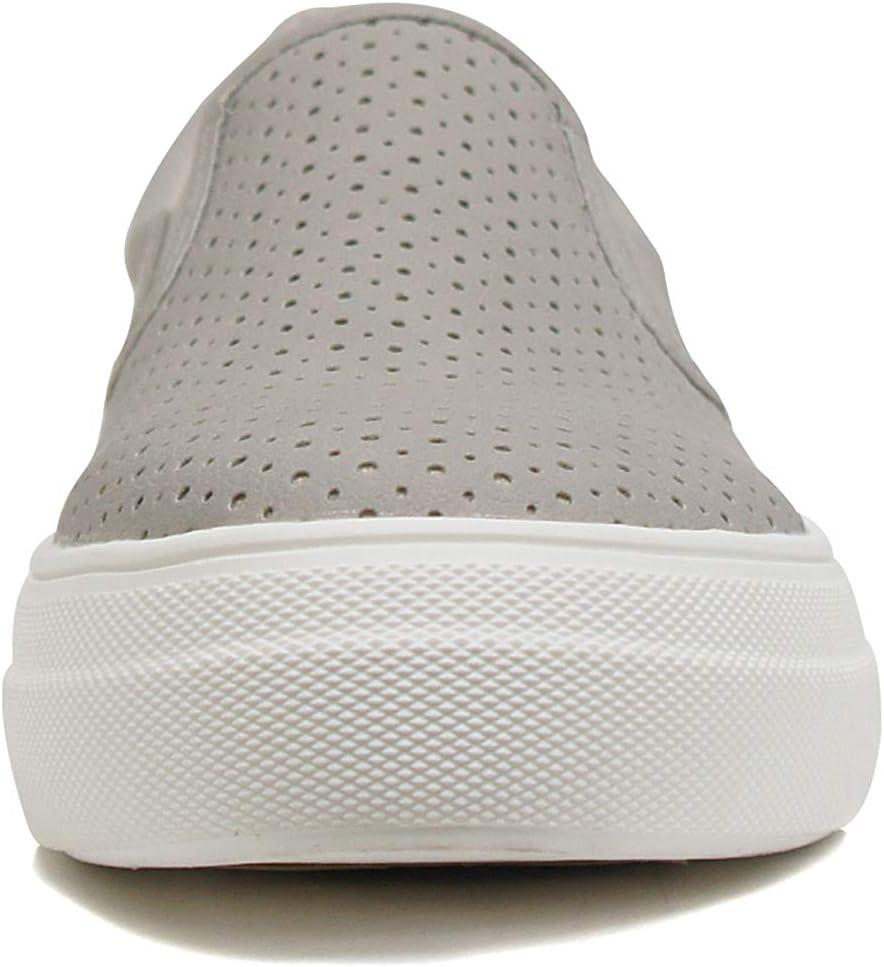 imageSoda Croft  Slip On Perforated Double Layer Foam Padded Cushion Sock Fashion SneakersClay Nubuck Pu