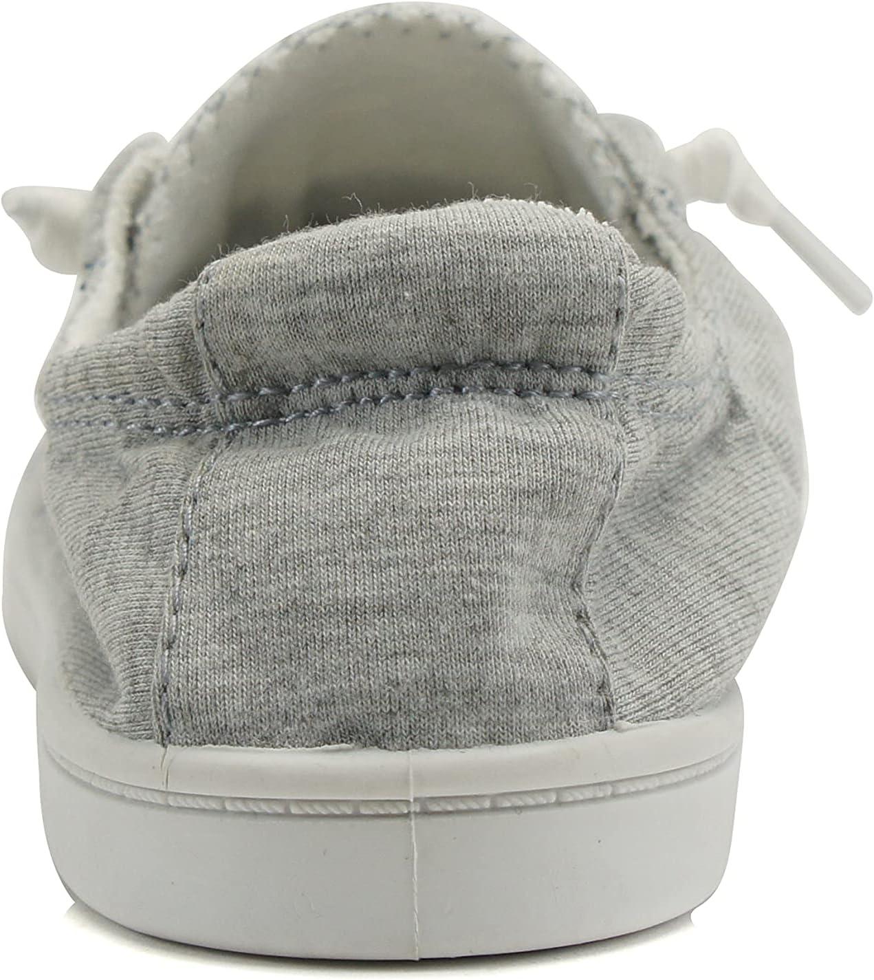 imageSoda Flat Women Shoes Linen Canvas Slip On Sneakers Lace Up Style Loafers ZigSGray