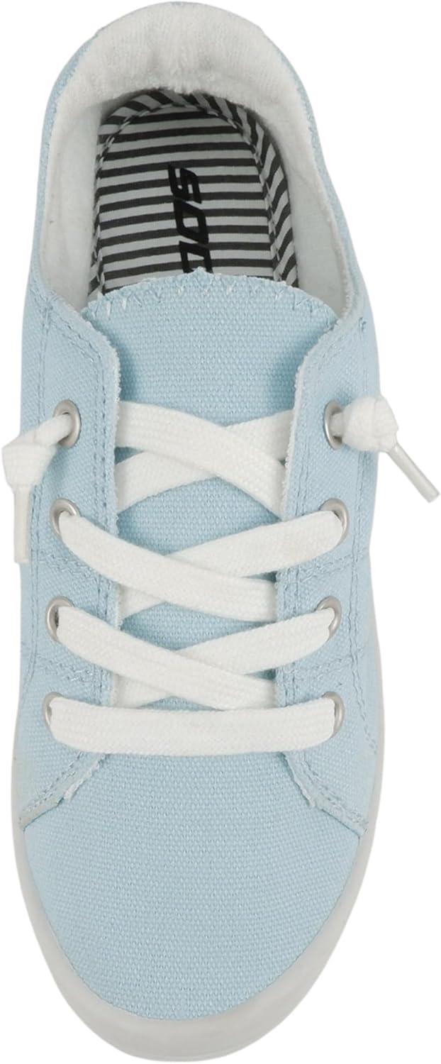 imageSoda Flat Women Shoes Linen Canvas Slip On Sneakers Lace Up Style Loafers ZigSSoblue Cotton