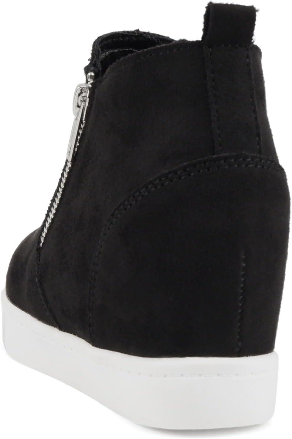 imageSoda KidsChildrenGirls Taylor2 Hidden Wedge Booties Fashion Sneaker Shoes Side ZipperBlack Imit Suede
