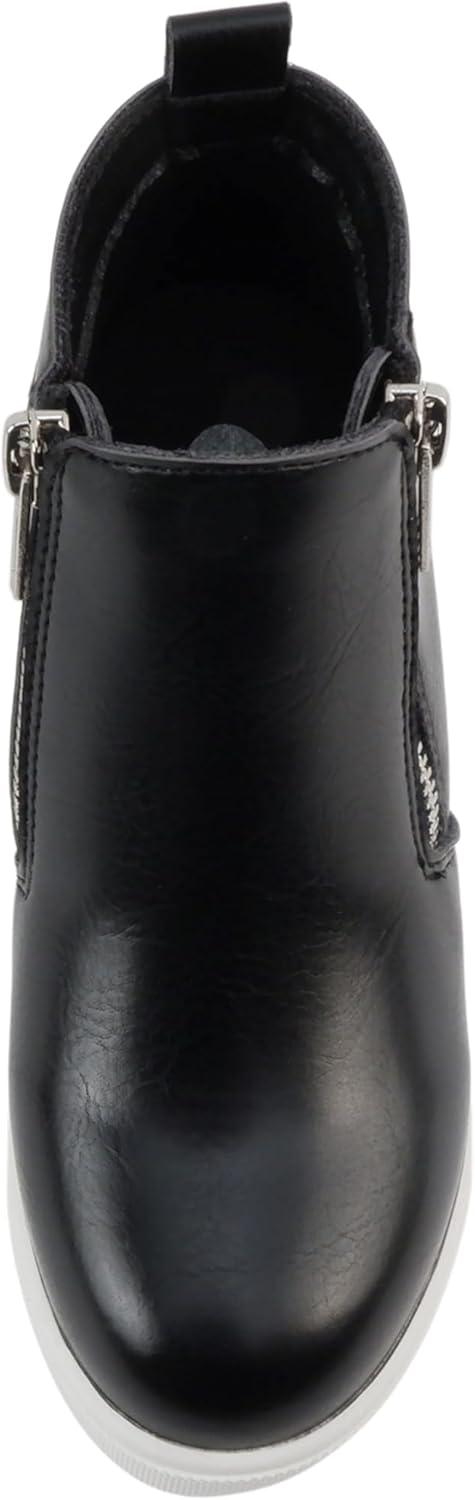 imageSoda KidsChildrenGirls Taylor2 Hidden Wedge Booties Fashion Sneaker Shoes Side ZipperBlack Pu