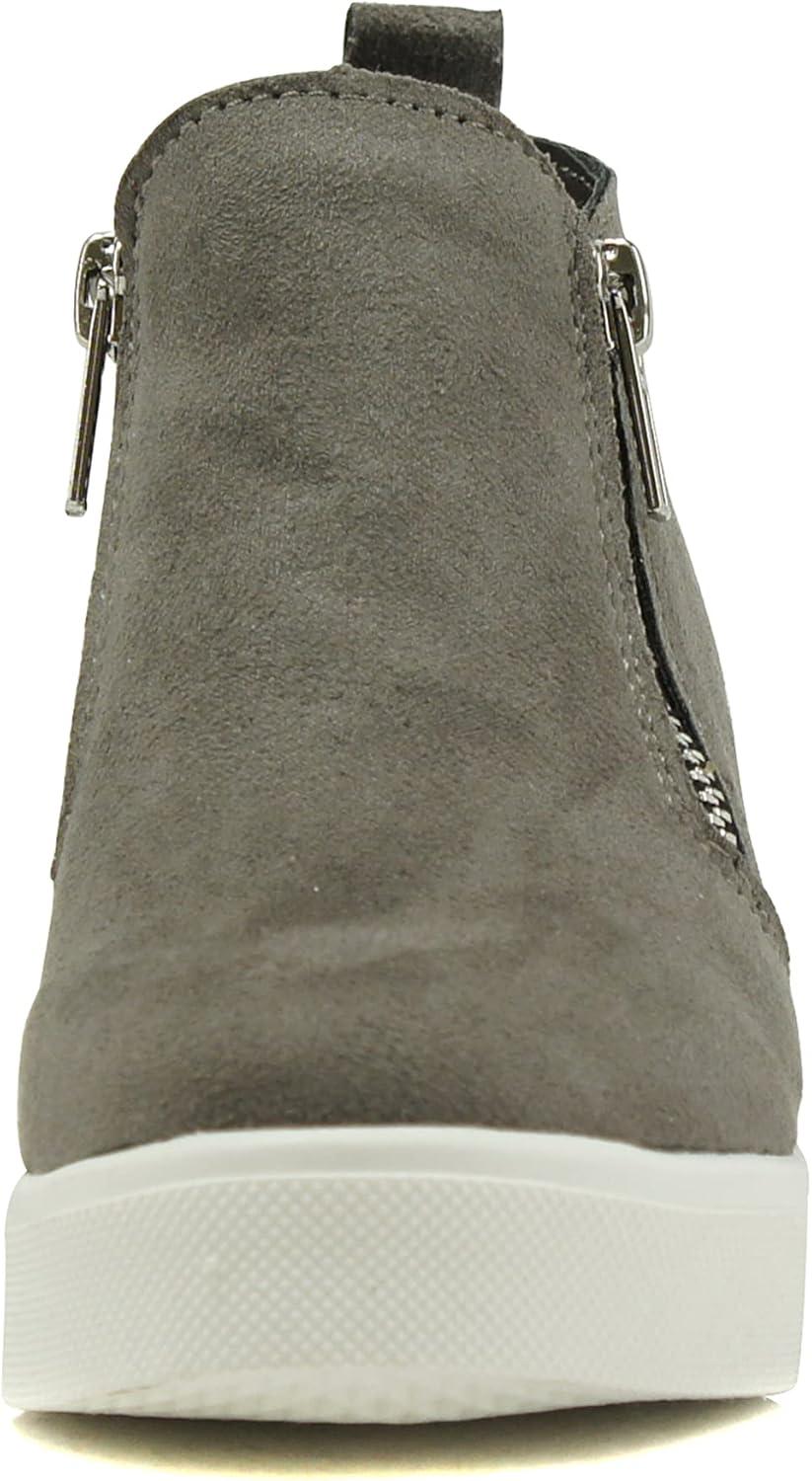 imageSoda KidsChildrenGirls Taylor2 Hidden Wedge Booties Fashion Sneaker Shoes Side ZipperMgrey Imit Suede