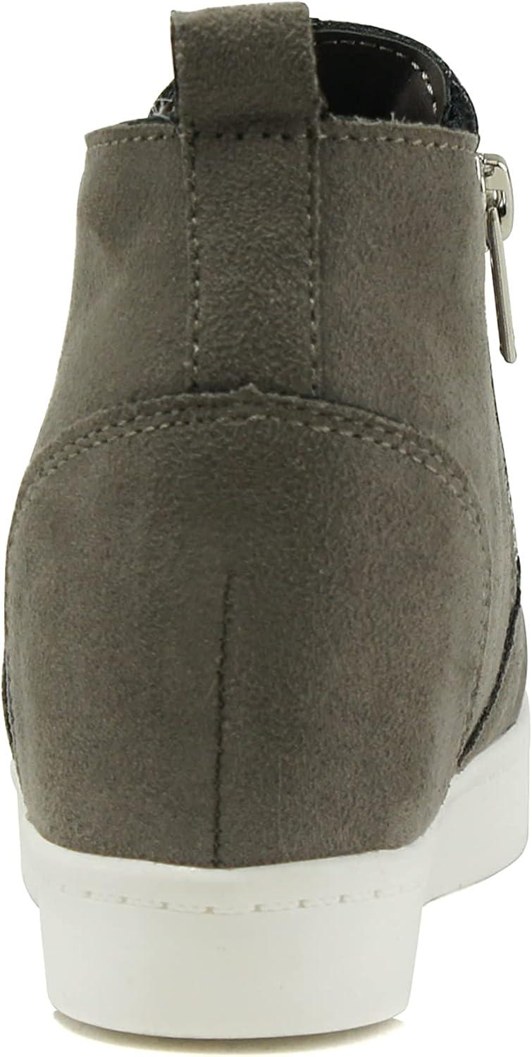 imageSoda KidsChildrenGirls Taylor2 Hidden Wedge Booties Fashion Sneaker Shoes Side ZipperMgrey Imit Suede