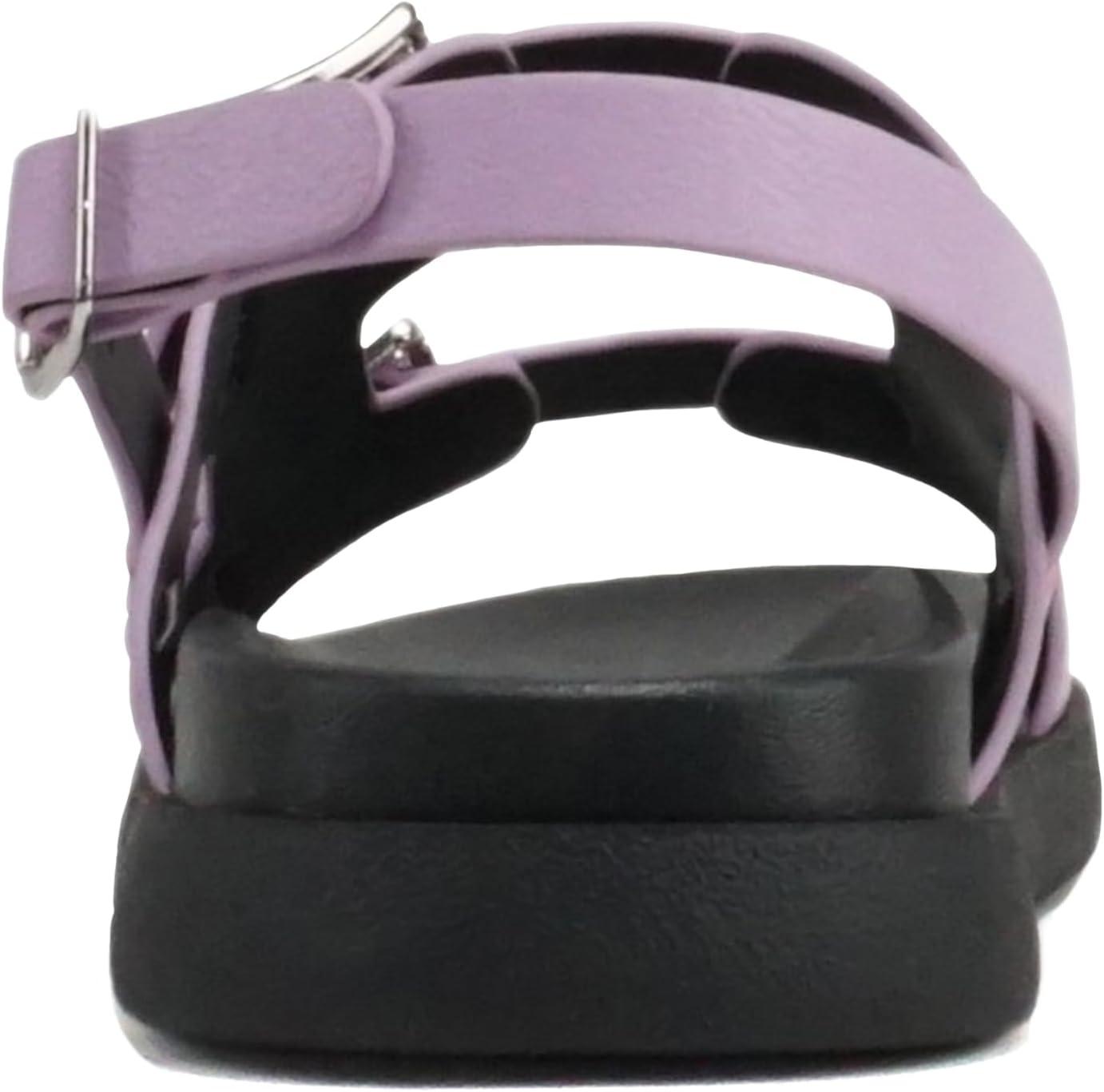 imageSoda Koala  Women Open Toe Double Buckle Strap Platform Sandal with Adjustable Ankle Strap