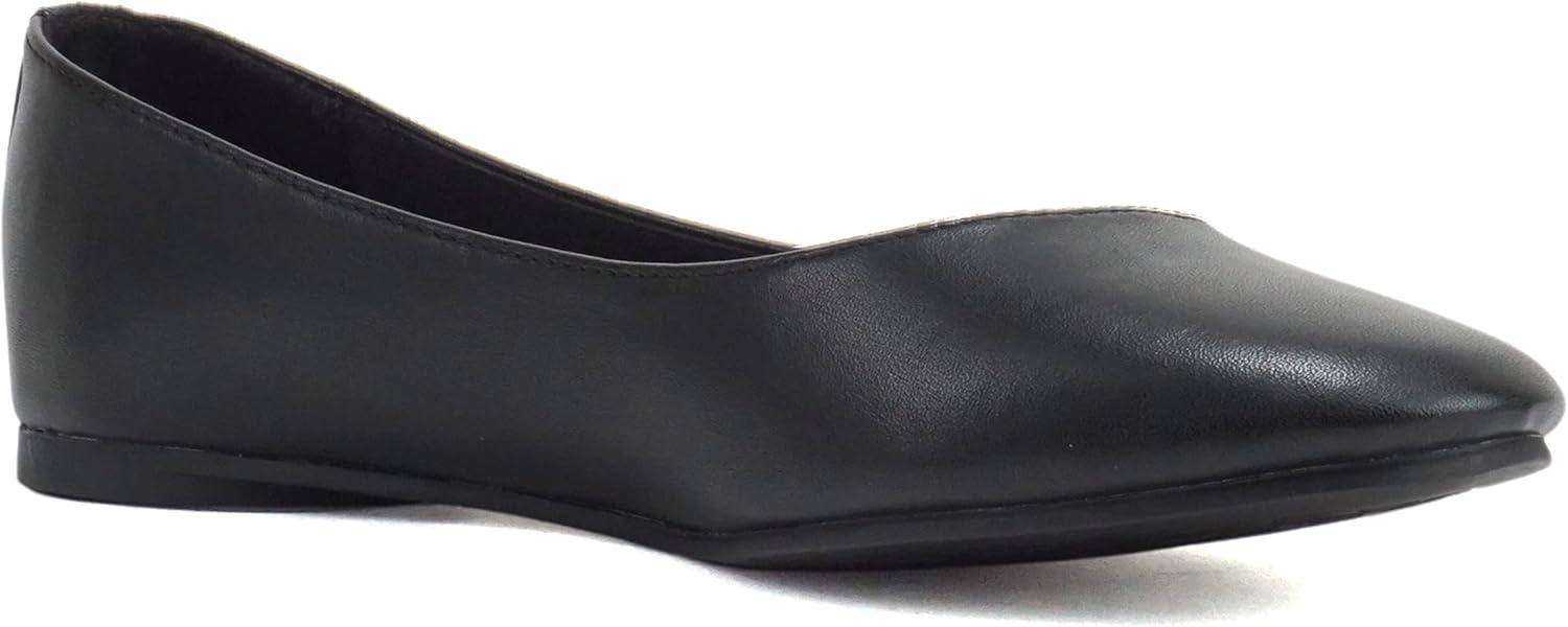 imageSoda Kreme Comfortable Basic Shoes Women Ballet Flat Round Toe Gel InsoleBlack Pu