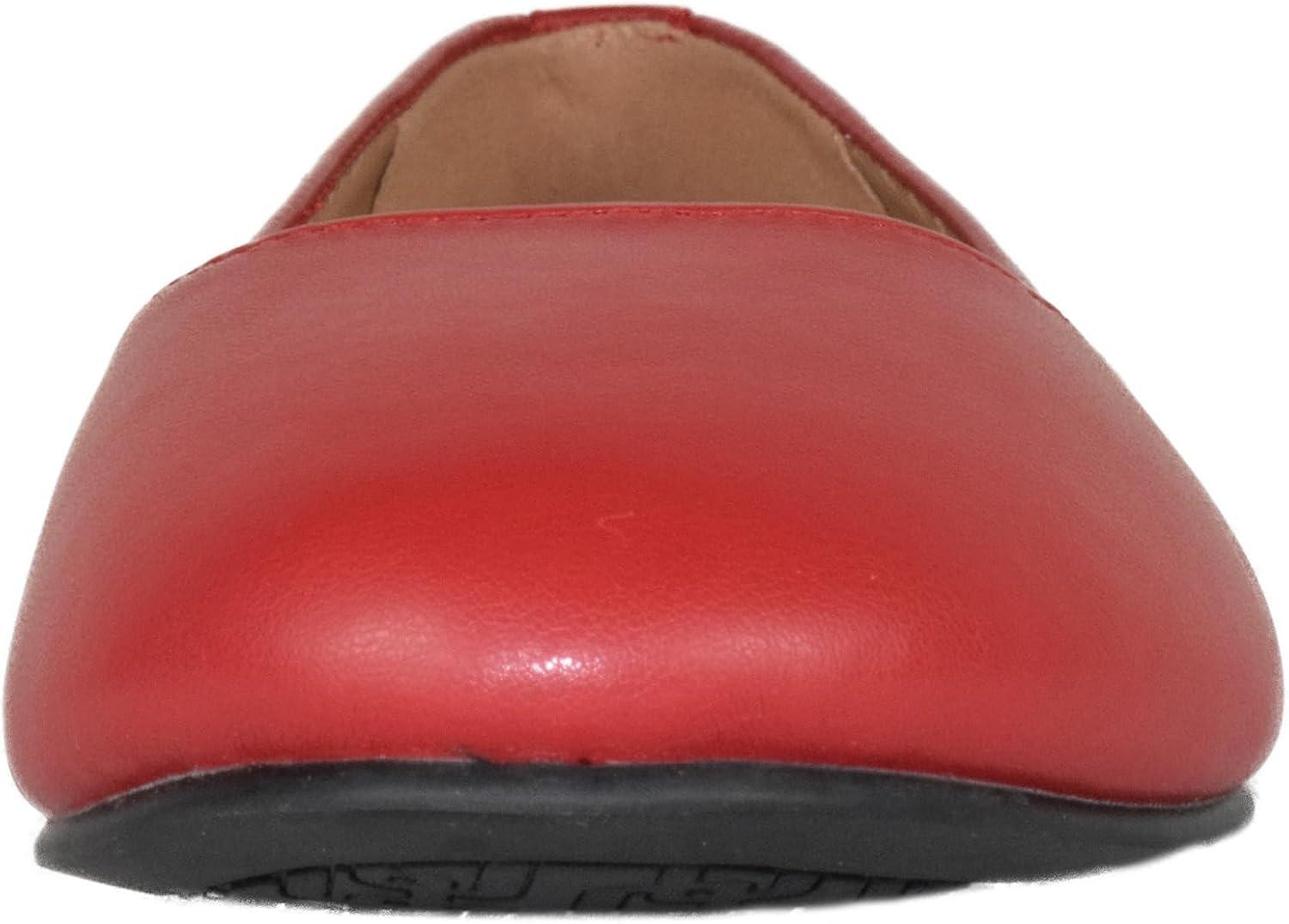 imageSoda Kreme Comfortable Basic Shoes Women Ballet Flat Round Toe Gel InsoleRed Pu