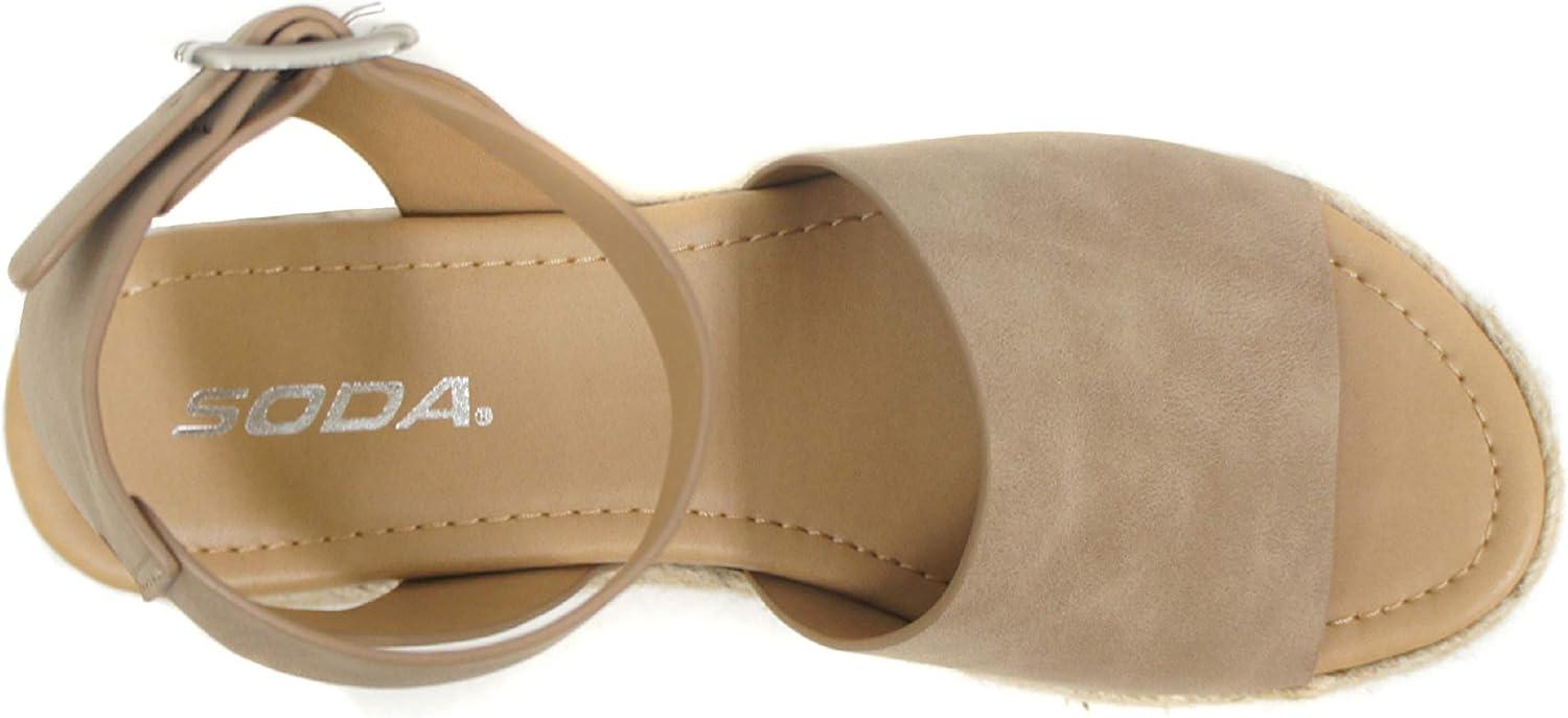 imageSoda Little KidsChildrenGirls TopicIIS Espadrille Flatform Wedge Open Toe SandalsDknat