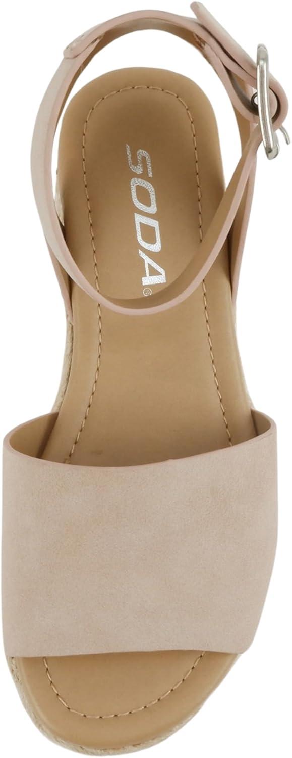 imageSoda Little KidsChildrenGirls TopicIIS Espadrille Flatform Wedge Open Toe SandalsDusty Mauve