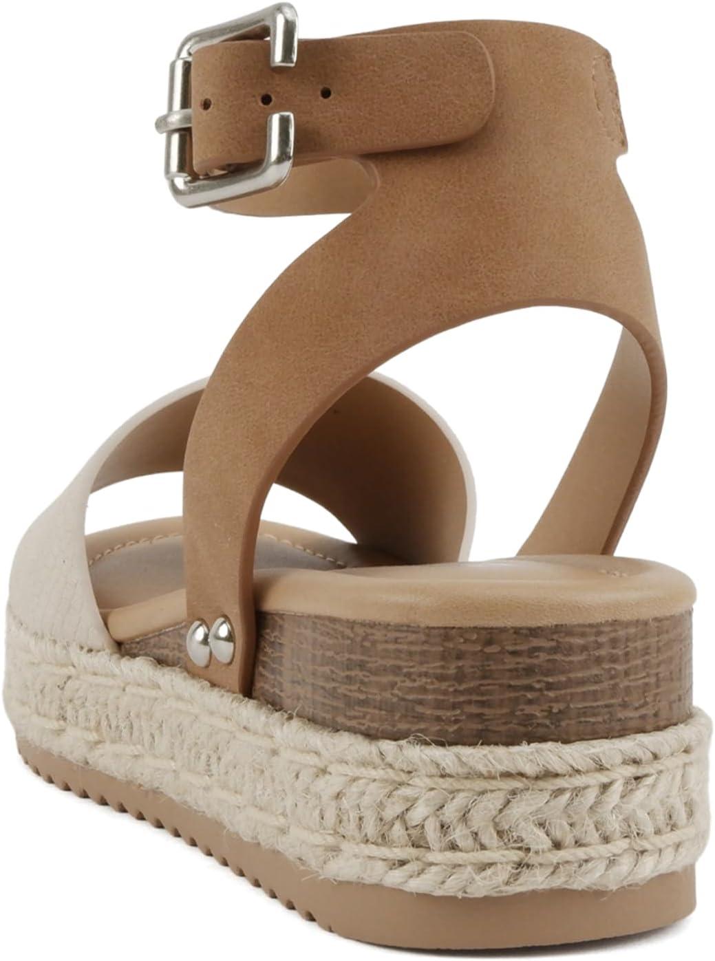 imageSoda Little KidsChildrenGirls TopicIIS Espadrille Flatform Wedge Open Toe SandalsNude Cobra