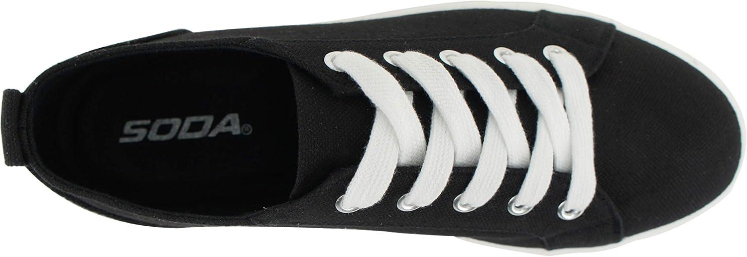 imageSoda Petal  Women Double Deck Bottom Sole Fashion Sneakers with Padded Comfortable SockBlack