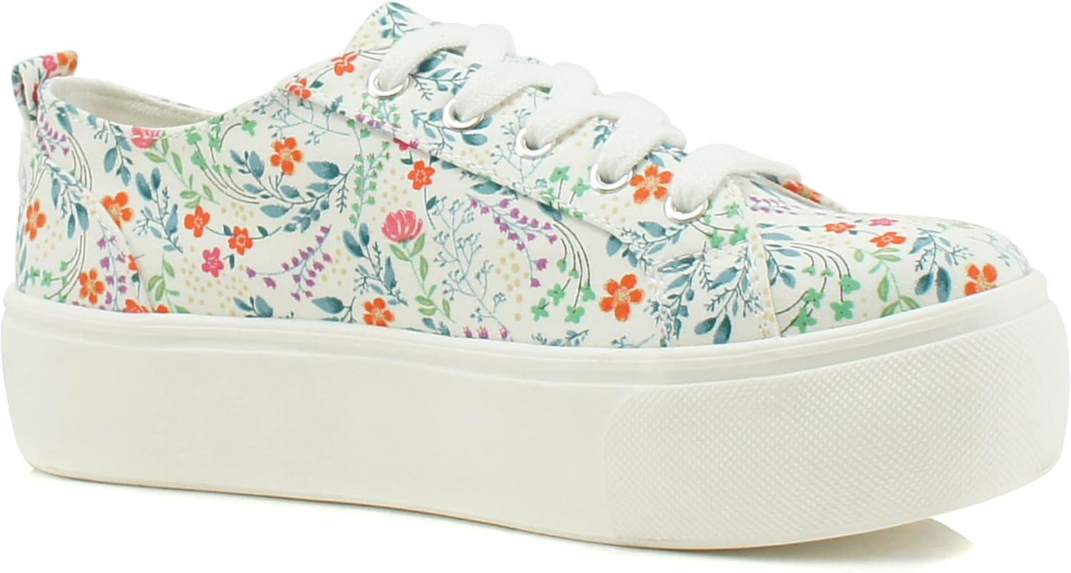 imageSoda Petal  Women Double Deck Bottom Sole Fashion Sneakers with Padded Comfortable SockFlower Multi