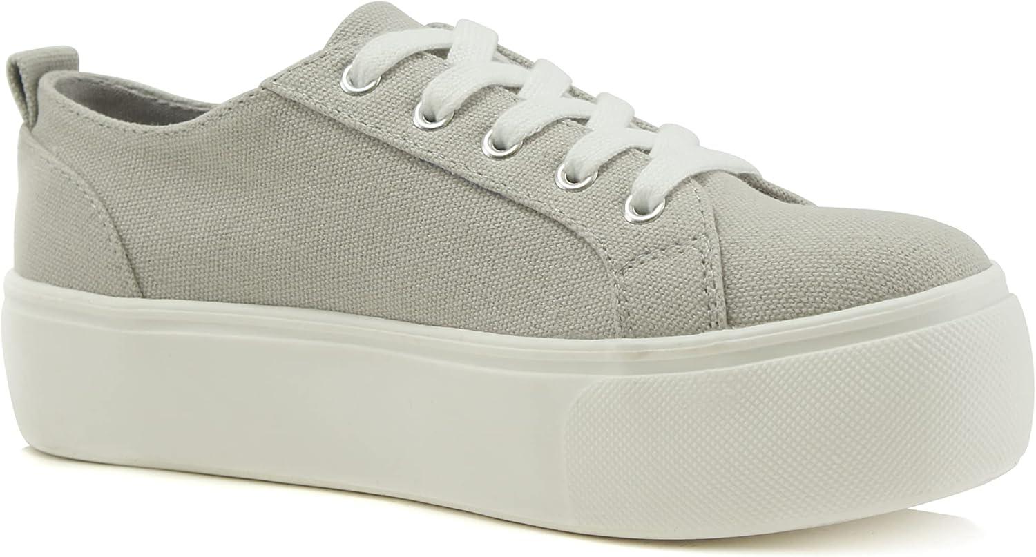 imageSoda Petal  Women Double Deck Bottom Sole Fashion Sneakers with Padded Comfortable SockLgrey