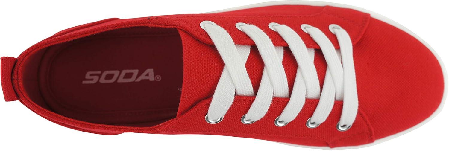 imageSoda Petal  Women Double Deck Bottom Sole Fashion Sneakers with Padded Comfortable SockRed