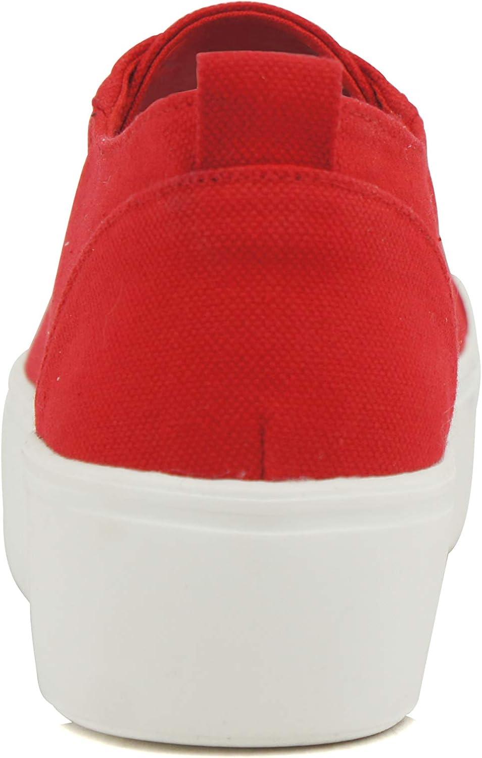 imageSoda Petal  Women Double Deck Bottom Sole Fashion Sneakers with Padded Comfortable SockRed