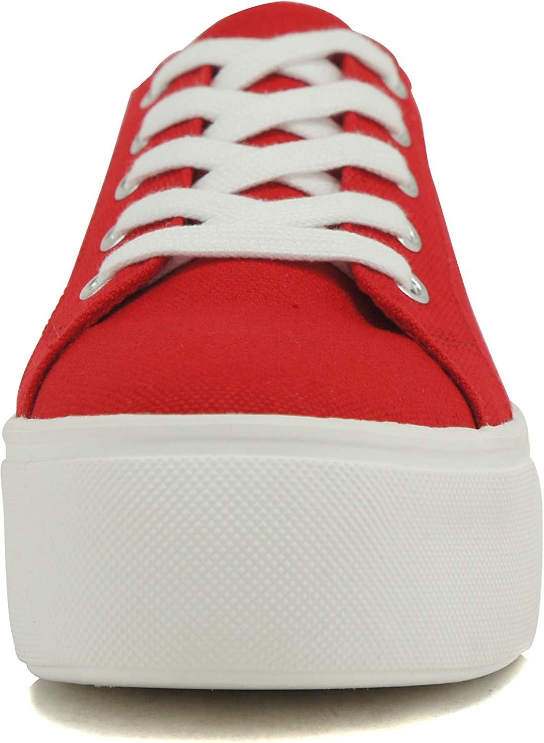 imageSoda Petal  Women Double Deck Bottom Sole Fashion Sneakers with Padded Comfortable SockRed