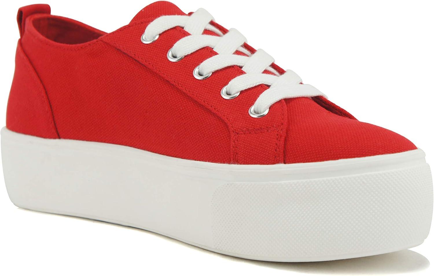 imageSoda Petal  Women Double Deck Bottom Sole Fashion Sneakers with Padded Comfortable SockRed