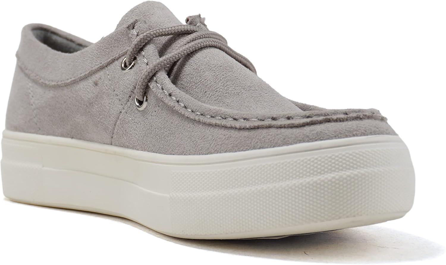 imageSoda Riley  Womens Slip On Padded Comfort Moc Toe Loafer Style Fashion Lace Sneaker Shoes