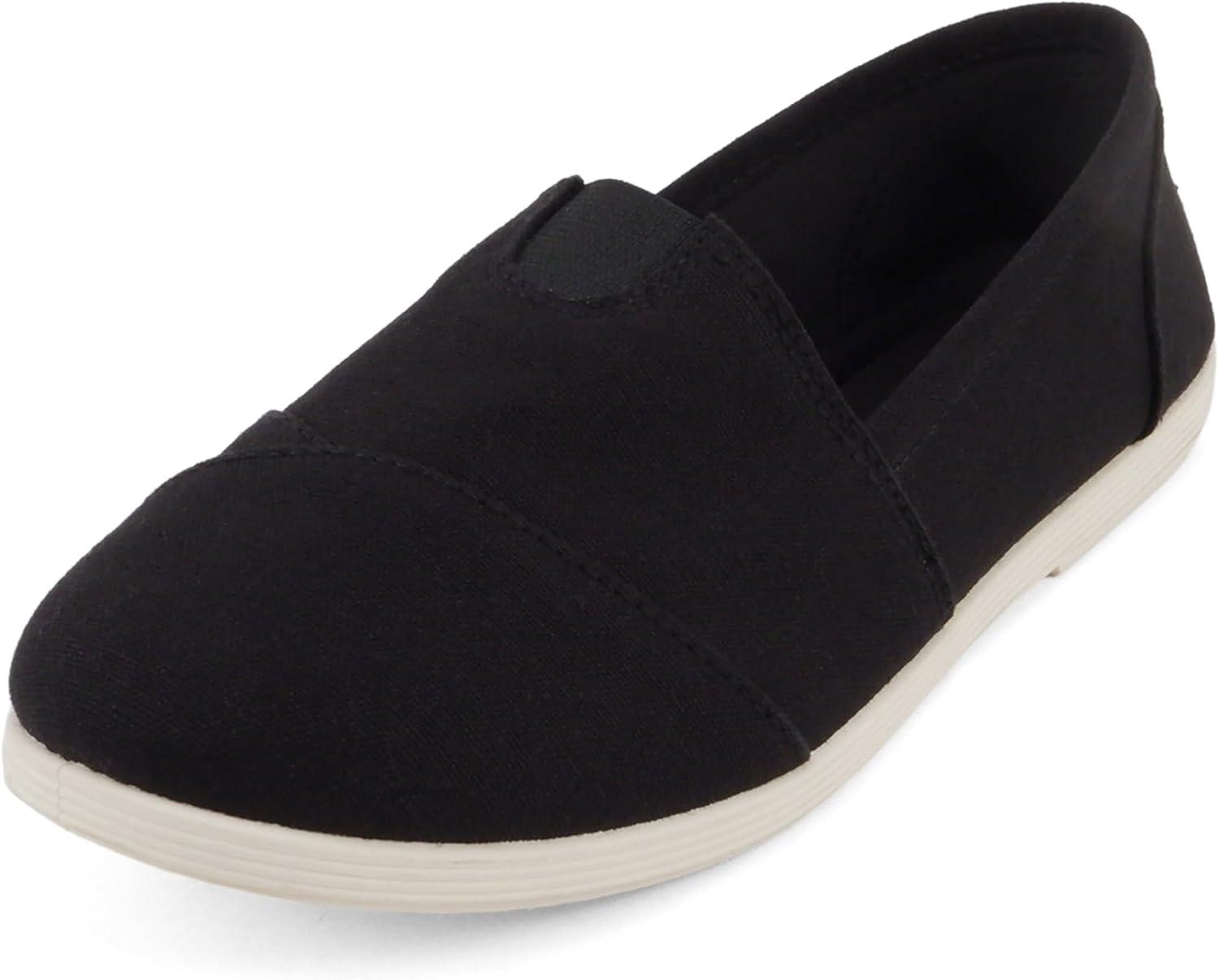 imageSoda Shoes Womens Obji Round Toe Casual Flat with Padded InsoleBlackWhite