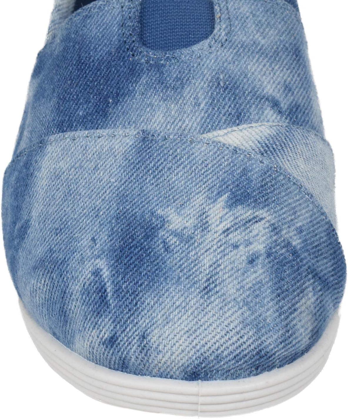 imageSoda Shoes Womens Obji Round Toe Casual Flat with Padded InsoleDye Blue