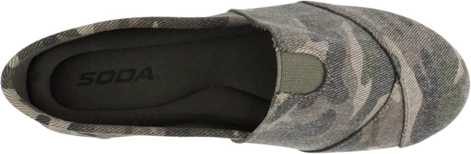 imageSoda Shoes Womens Obji Round Toe Casual Flat with Padded InsoleLight Khaki