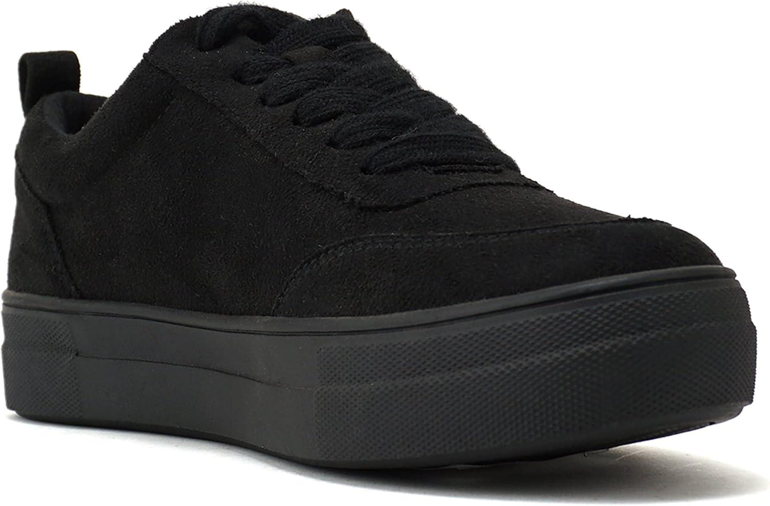 imageSoda Slick  Women Low Top Style Padded Insole Fashion LaceUp SneakersBlack Imsu