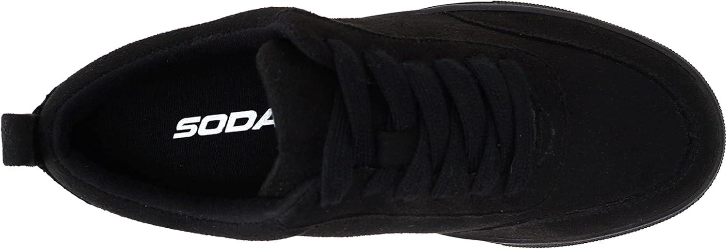 imageSoda Slick  Women Low Top Style Padded Insole Fashion LaceUp SneakersBlack Imsu