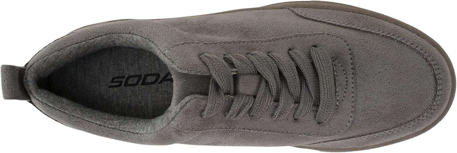 imageSoda Slick  Women Low Top Style Padded Insole Fashion LaceUp SneakersGrey Imsu