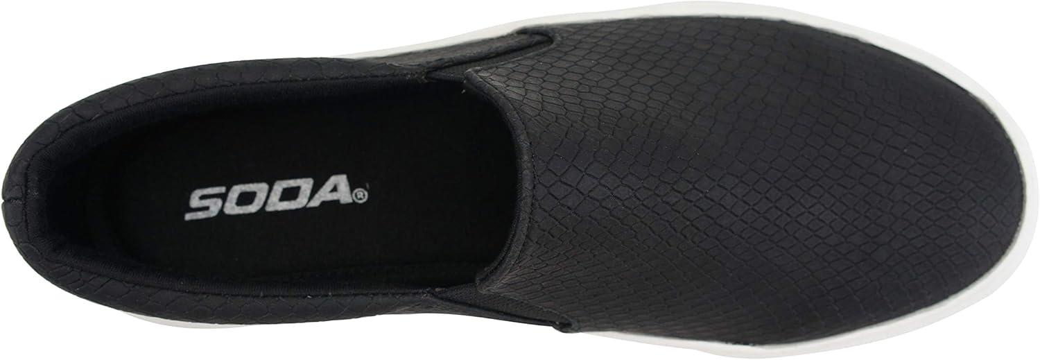 imageSoda TOPSHOE ave Hike Platform Slip On Sneaker wCushion FoamBlack Cobra