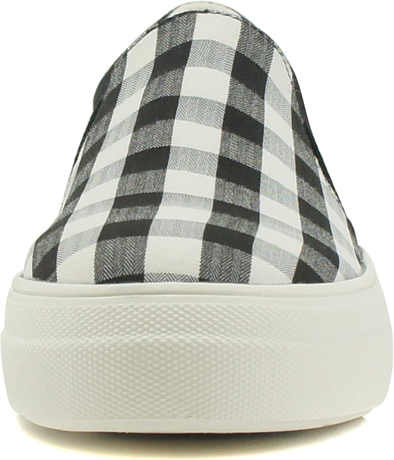 imageSoda TOPSHOE ave Hike Platform Slip On Sneaker wCushion FoamGingham Black
