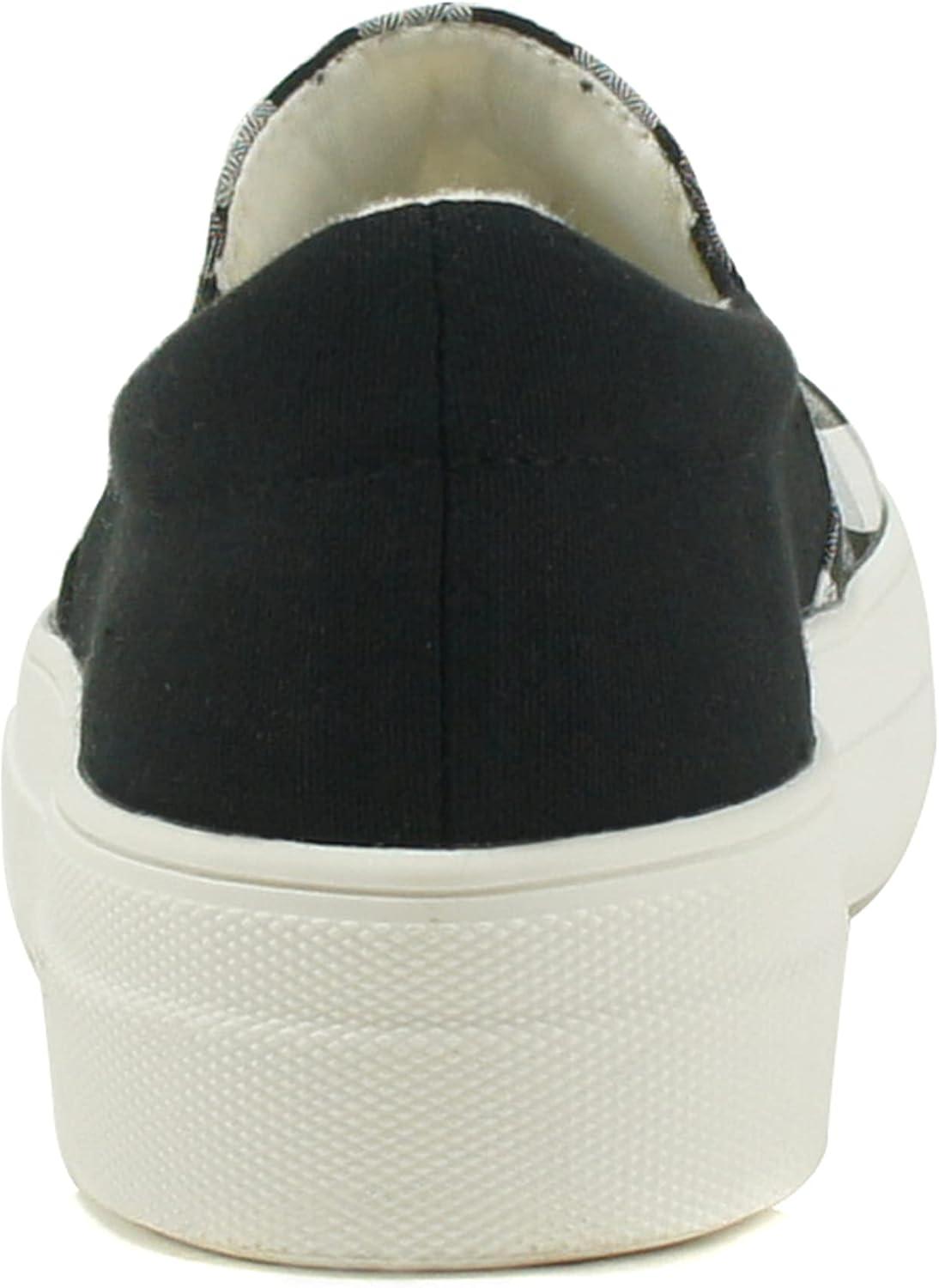 imageSoda TOPSHOE ave Hike Platform Slip On Sneaker wCushion FoamGingham Black