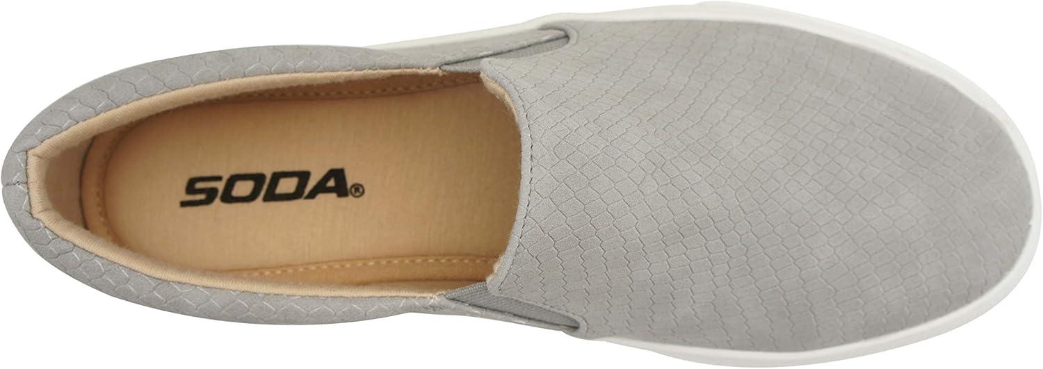 imageSoda TOPSHOE ave Hike Platform Slip On Sneaker wCushion FoamGrey Cobra