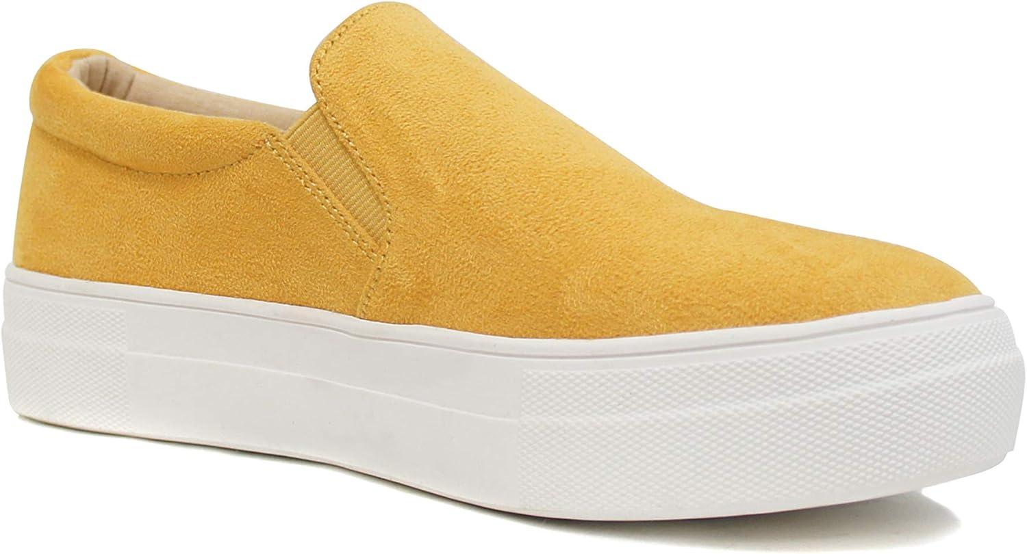 imageSoda TOPSHOE ave Hike Platform Slip On Sneaker wCushion FoamMango Yellow