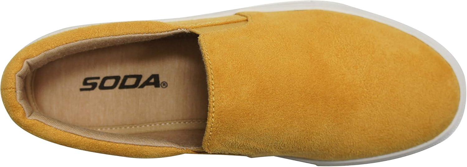 imageSoda TOPSHOE ave Hike Platform Slip On Sneaker wCushion FoamMango Yellow