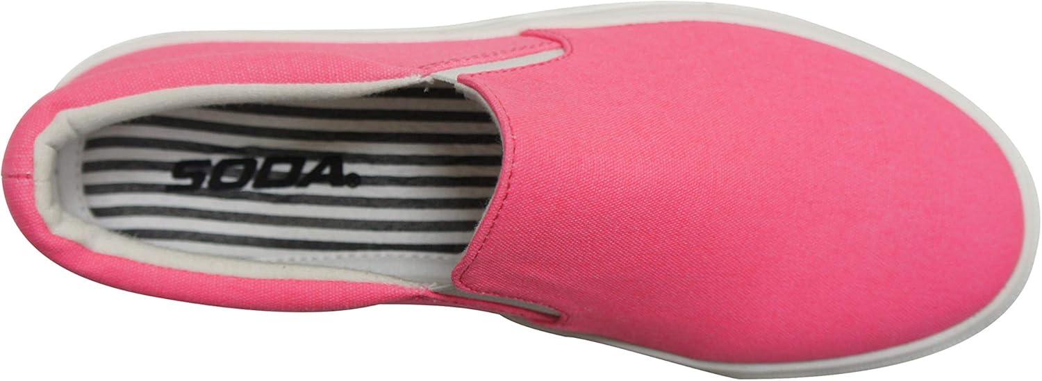 imageSoda TOPSHOE ave Hike Platform Slip On Sneaker wCushion FoamNeon Pink