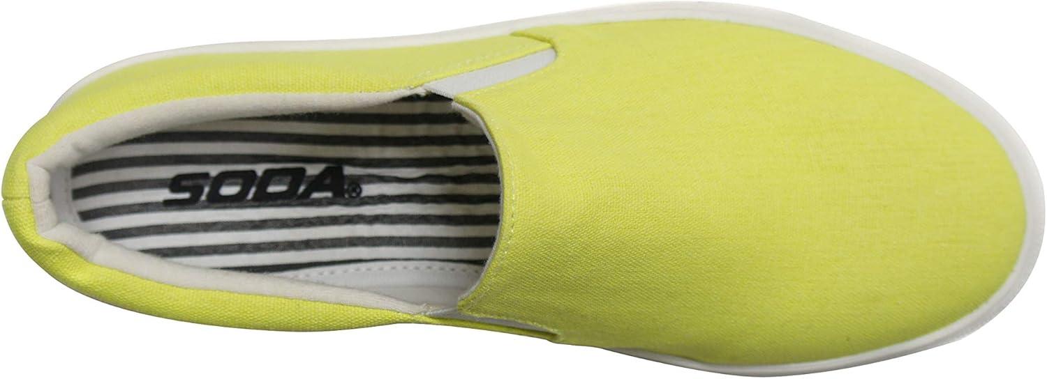 imageSoda TOPSHOE ave Hike Platform Slip On Sneaker wCushion FoamNeon Yellow