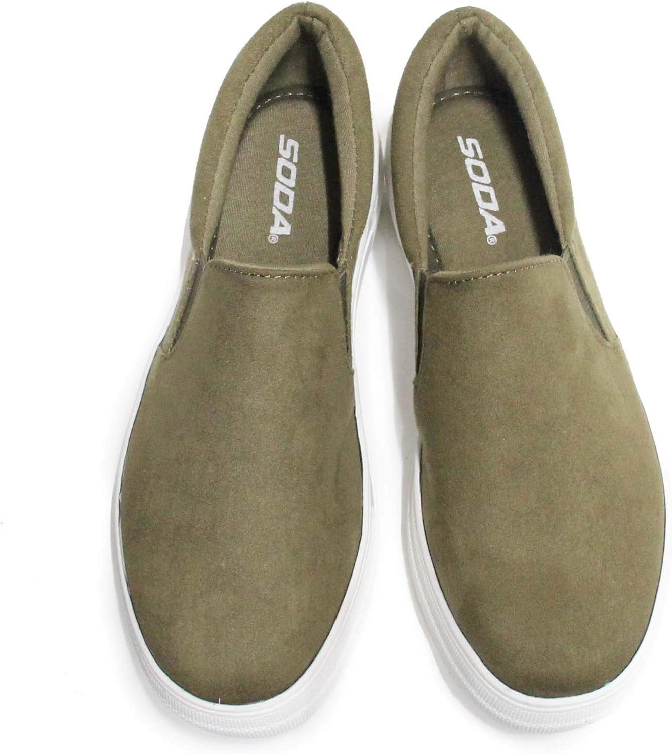 imageSoda TOPSHOE ave Hike Platform Slip On Sneaker wCushion FoamOlive