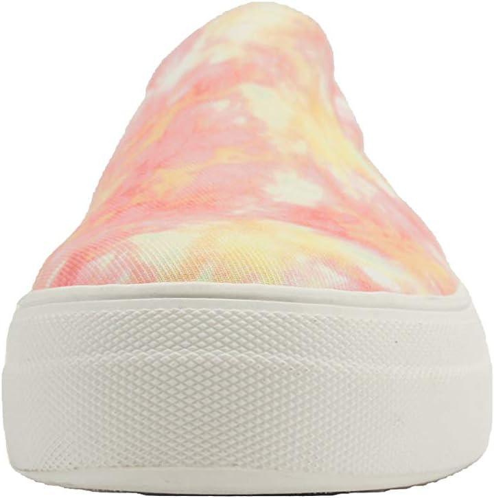 imageSoda TOPSHOE ave Hike Platform Slip On Sneaker wCushion FoamPinkYellow Tie Dye