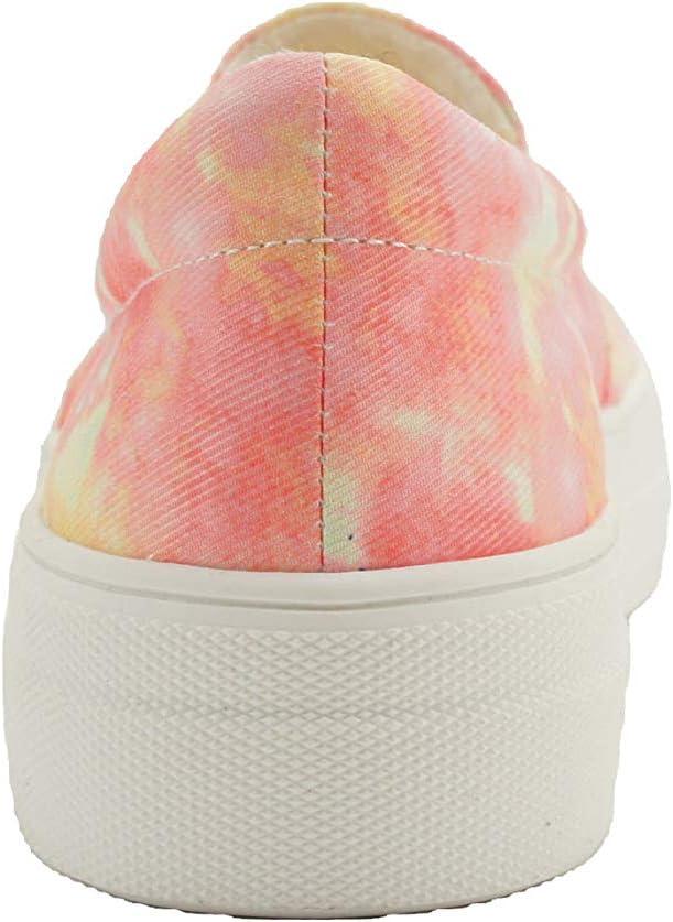 imageSoda TOPSHOE ave Hike Platform Slip On Sneaker wCushion FoamPinkYellow Tie Dye