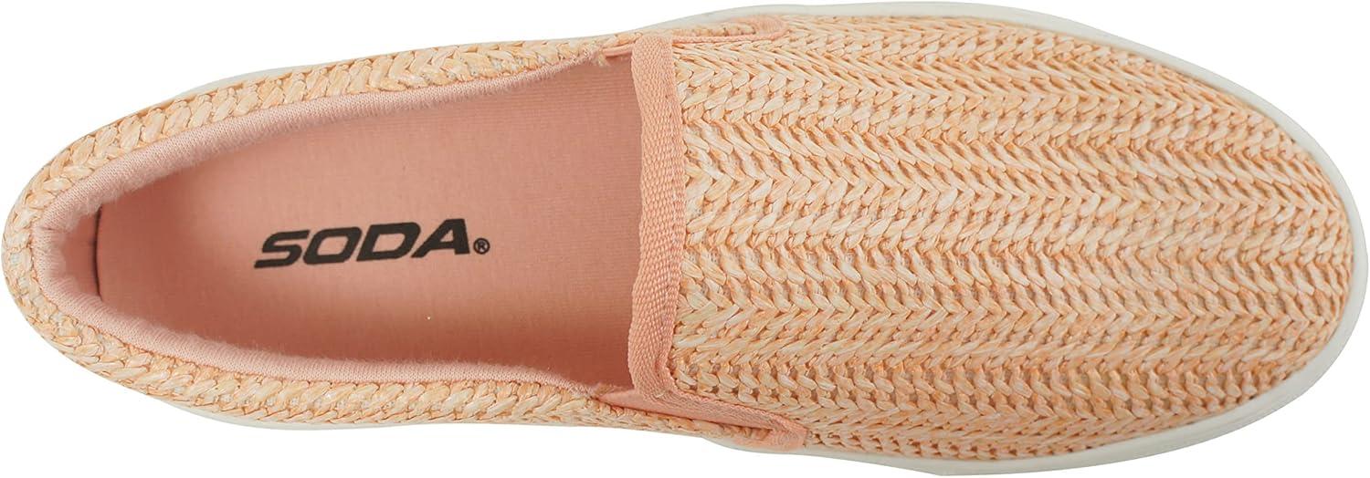imageSoda TOPSHOE ave Hike Platform Slip On Sneaker wCushion FoamRaffia Lmauve