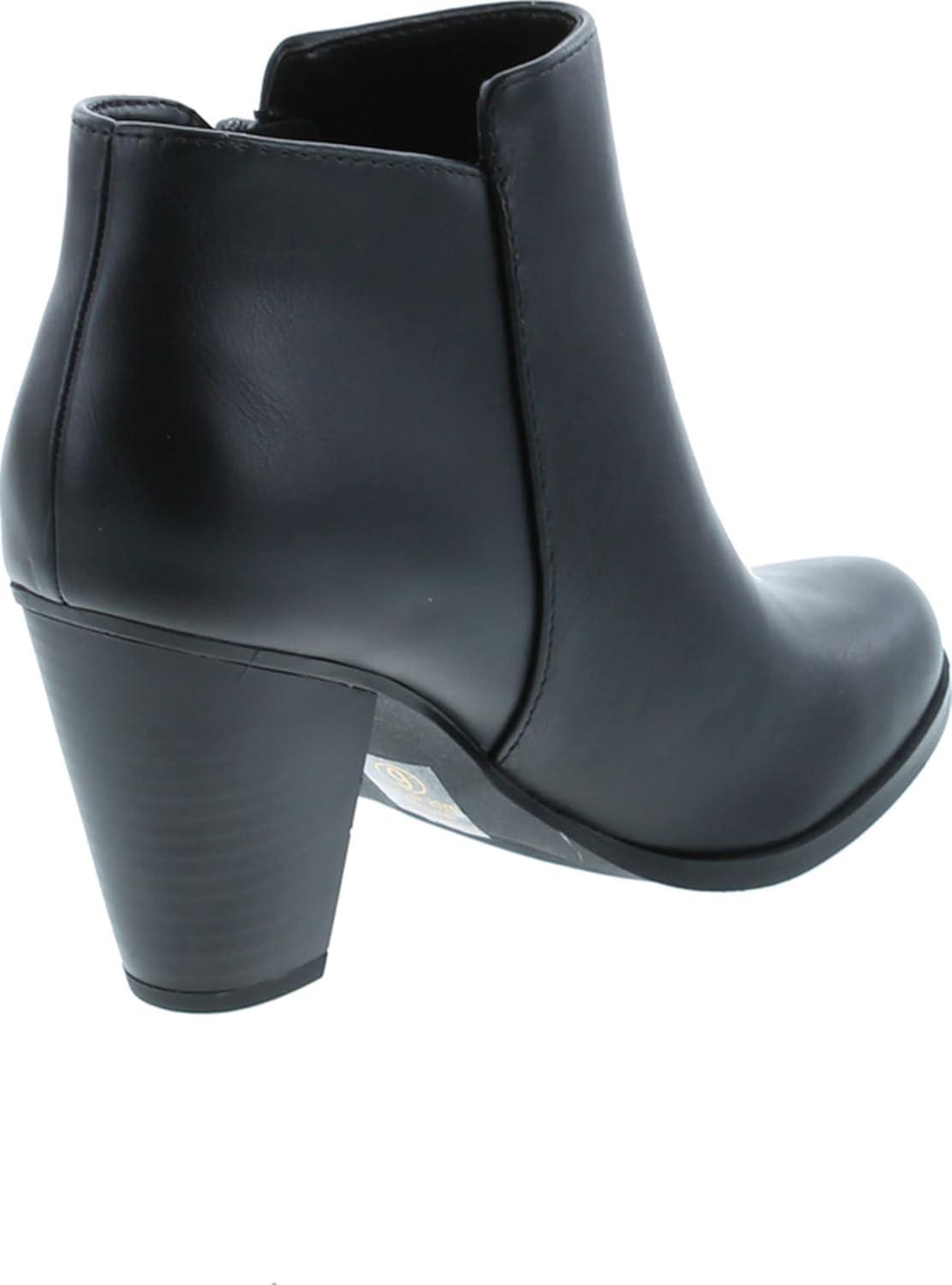 imageSoda Womens Ages Tassel Zip Chunky Heel BootieBlack Pu