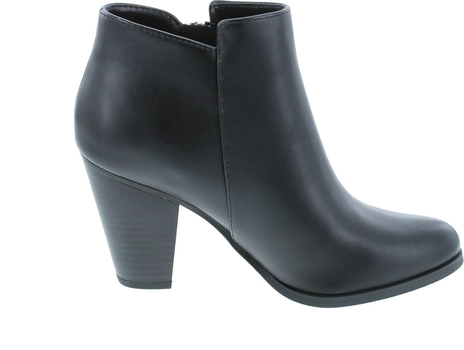 imageSoda Womens Ages Tassel Zip Chunky Heel BootieBlack Pu