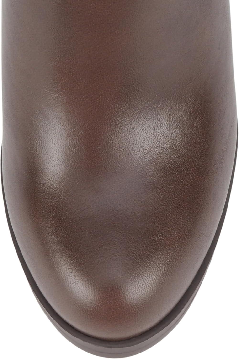 imageSoda Womens Ages Tassel Zip Chunky Heel BootieBrown Pu