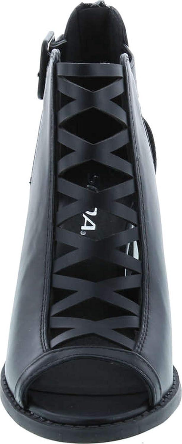 imageSoda Womens Fashion Aran Open Toe Heel SandalBlack Pu