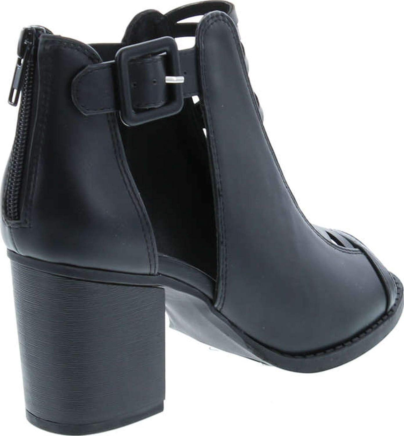 imageSoda Womens Fashion Aran Open Toe Heel SandalBlack Pu